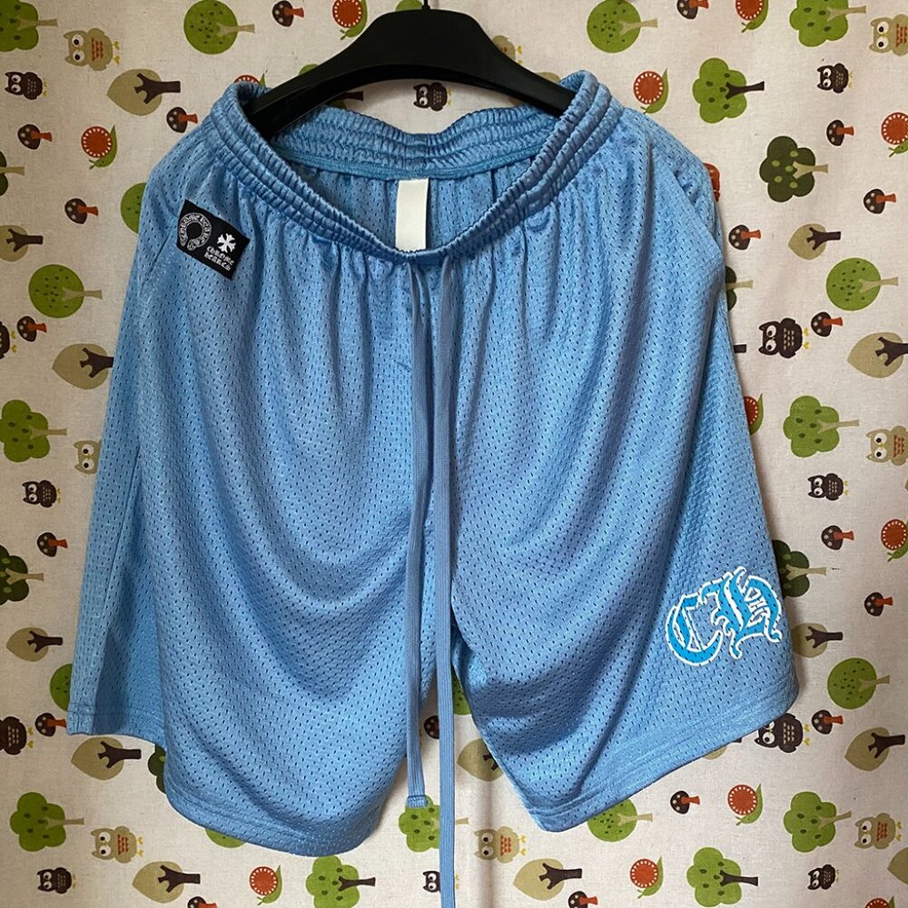 Chrome Hearts Drawstring Mid Rise Blue Shorts Blue